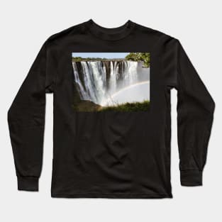 Victoria Falls with Rainbow Long Sleeve T-Shirt